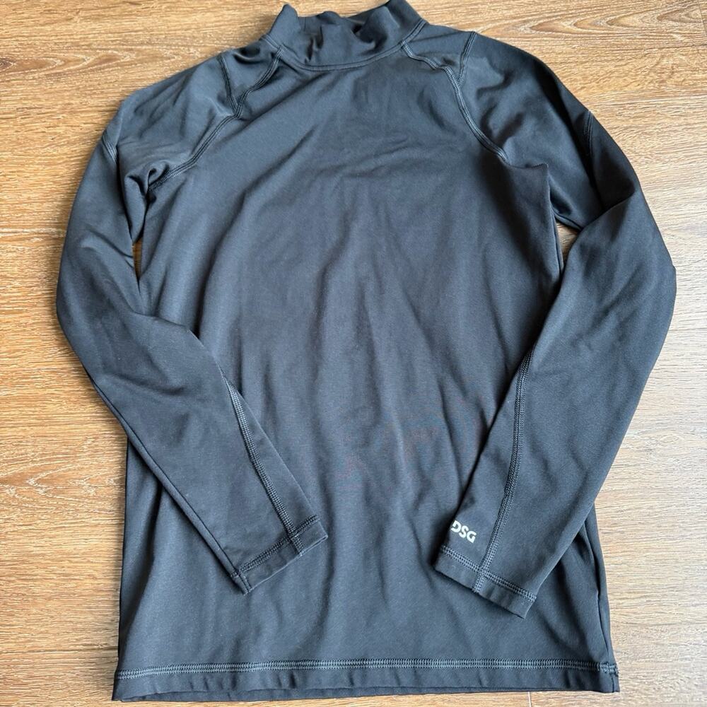 DSG Dicks Sporting Goods Youth Fleece Lined Base Layer Black Shirt Sz XL